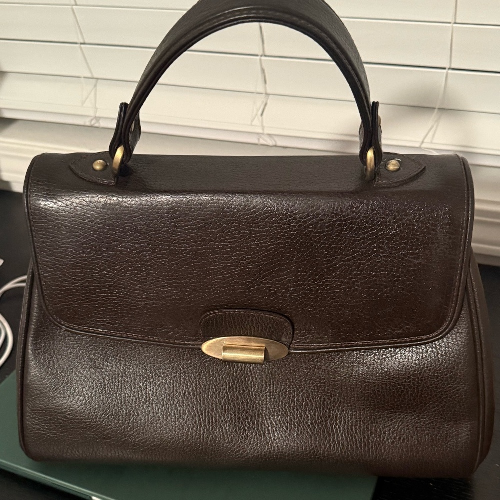 Elegant Brown Leather Handbag